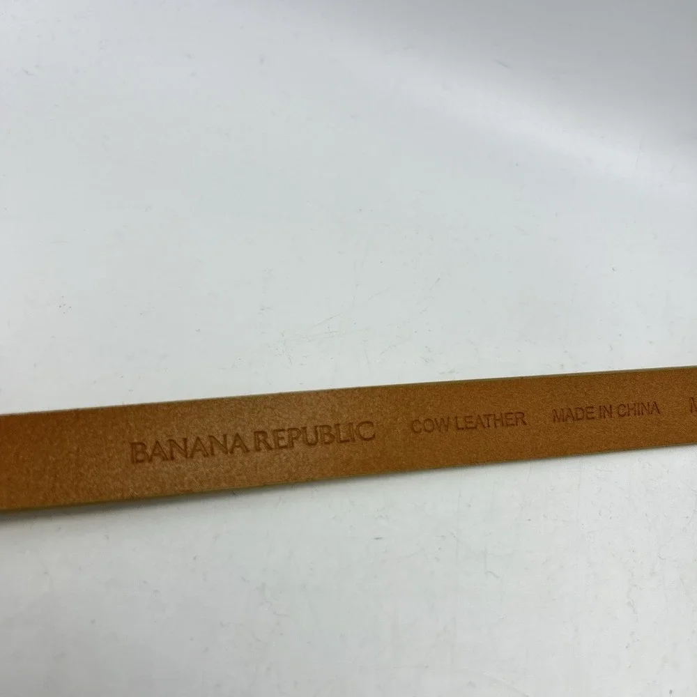 Banana Republic Belt Women Medium Skinny Suede Cow Leather Beige Capsule Minimal